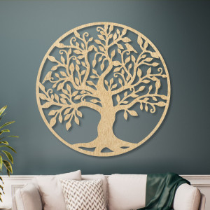 Wall decoration tree of life wooden picture made of plywood FAMILY 2