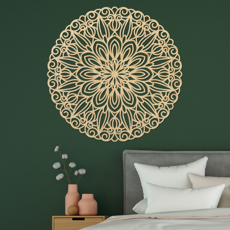 Laser Cut Plywood Mandala: Wood Wall Art Decor...