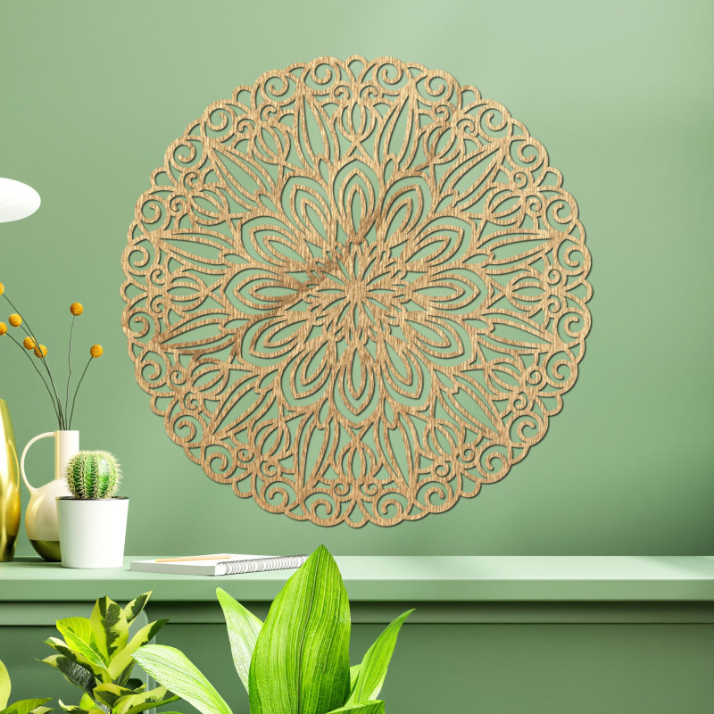 Laser Cut Plywood Mandala: Wood Wall Art Decor...