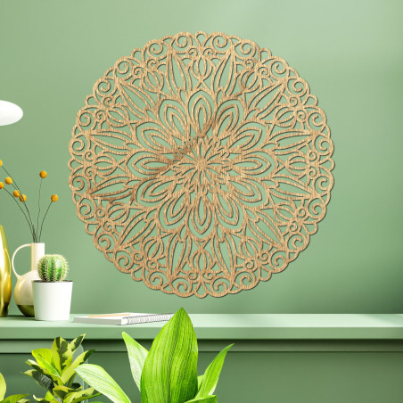 Laser Cut Plywood Mandala: Wood Wall Art Decor - SOFIS