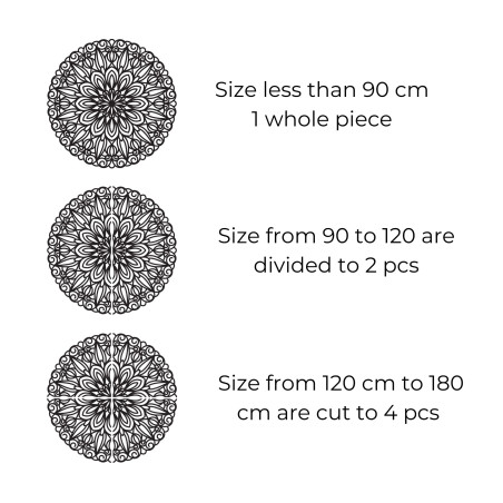 Carved wooden mandala for the wall, flower of time - ORIN