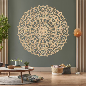Wooden mandala on the wall - the perfect image for harmony in space 2