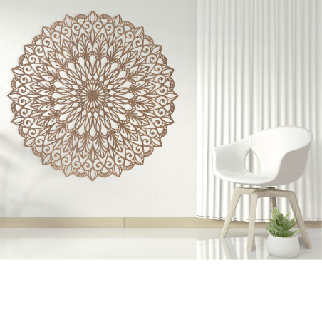 Wooden mandala on the wall - the perfect picture for harmony in space