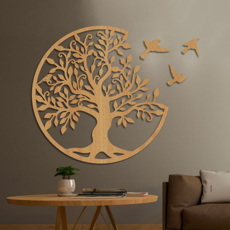 Wooden trees of life with flying birds are more than just a beautiful wall decoration - they symbolize harmony, Wooden trees of life with flying birds are more than just a beautiful wall decoration - they symbolize harmony,