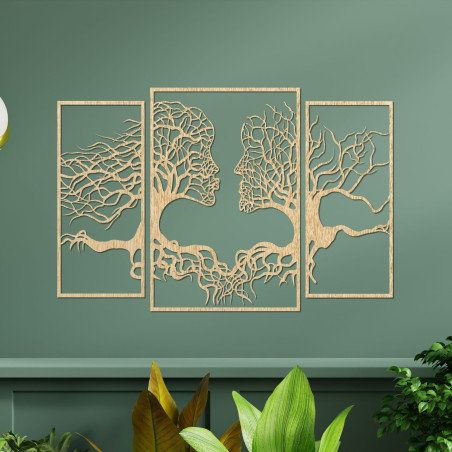 Wooden wall picture Woman and Man - HEART