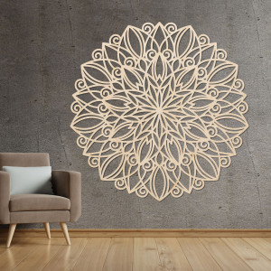 Wooden wall mandala dancing flower - ORPEROF 2