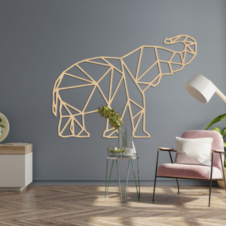 Geometric wall painting elephant - MALRVIN