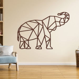 Geometric wall painting elephant - MALRVIN 2
