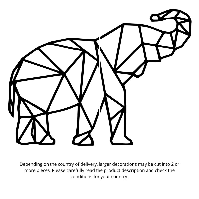 Geometric wall painting elephant - MALRVIN