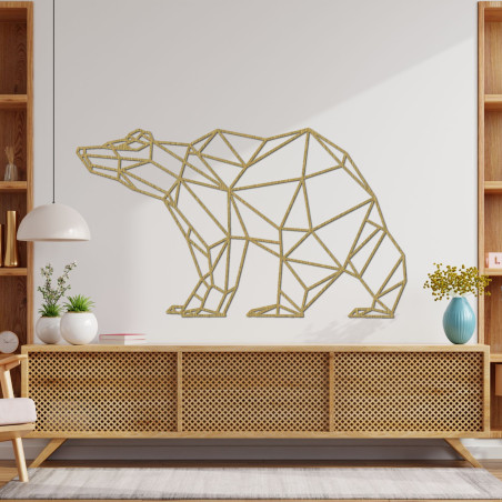 Wooden wall picture bear - BRUBO