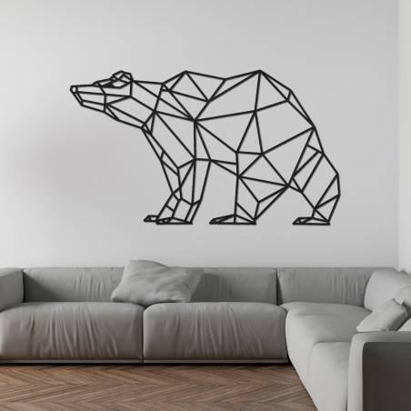 Wooden wall picture Geometric bear Wooden wall picture Geometric bear