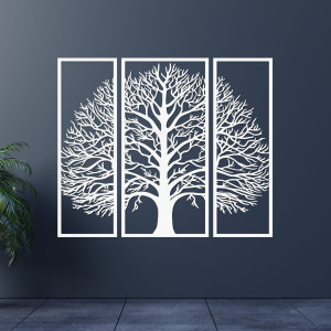 Three-piece wooden wall decoration tree of life - TRIUM