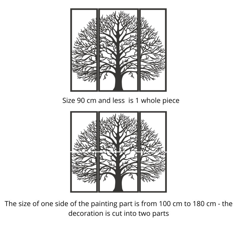 Three-piece wooden wall decoration tree of life...