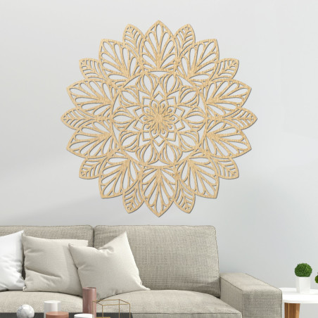 Wooden mandala for wall flower of life - FRIHETI