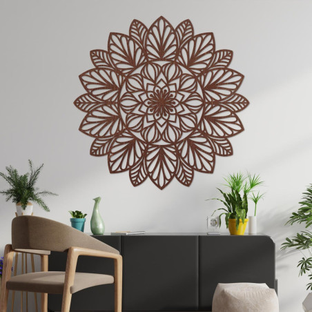Wooden mandala for wall flower of life - FRIHETI