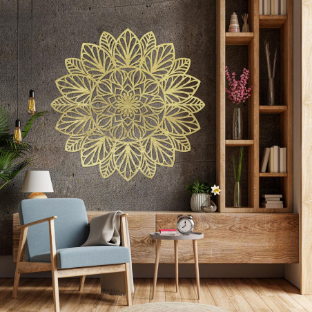 Wooden mandala for wall flower of life - FRIHETI