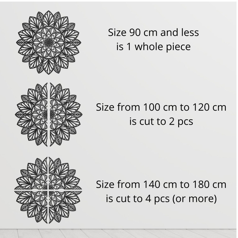 Wooden mandala for wall flower of life - FRIHETI