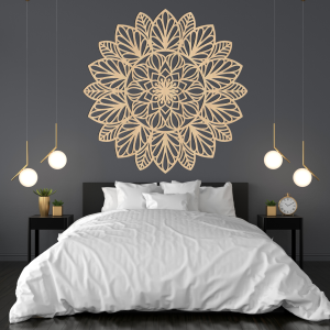 Wooden mandala on the wall 2