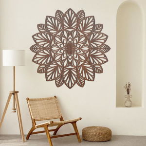 Wooden mandala on the wall 2