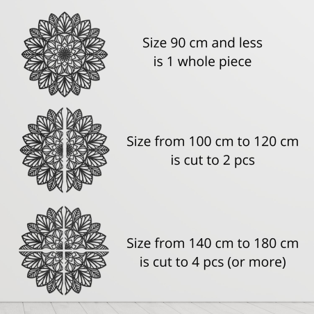 Wooden mandala on the wall - LOTUS