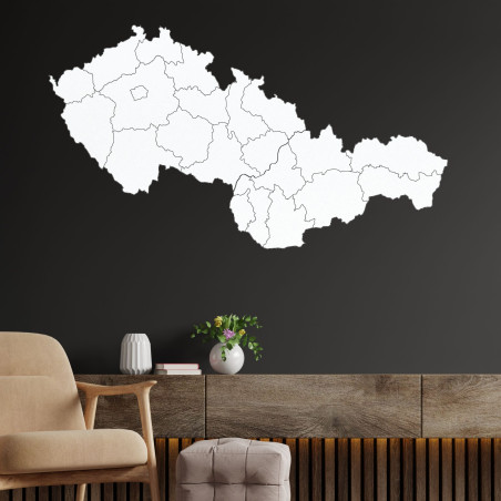 Wooden Map of the Czechoslovak Republic - Geography