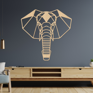 Wooden wall decoration elephant head - LOXODONTA 2
