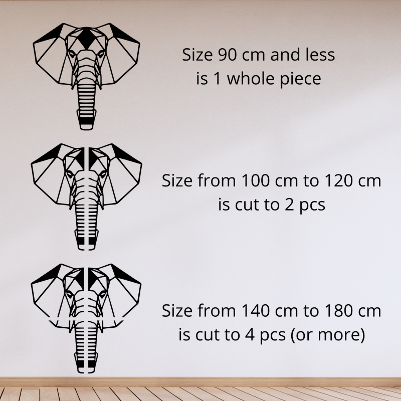 Wooden wall decoration elephant head - LOXODONTA