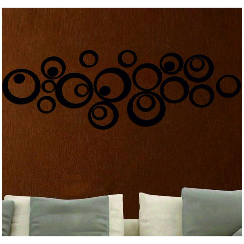 Decorative mirrors. Great 3D adhesive wall clock, modern 3D clock on the wall. Wall clock for the kitchen and the living room.on