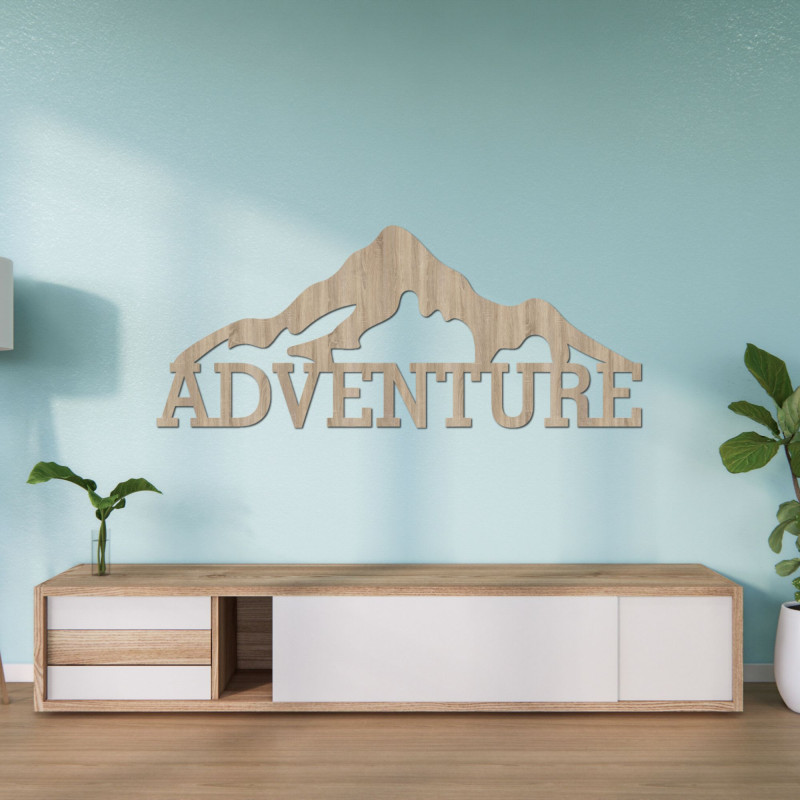 Carved wooden picture on the wall of the...