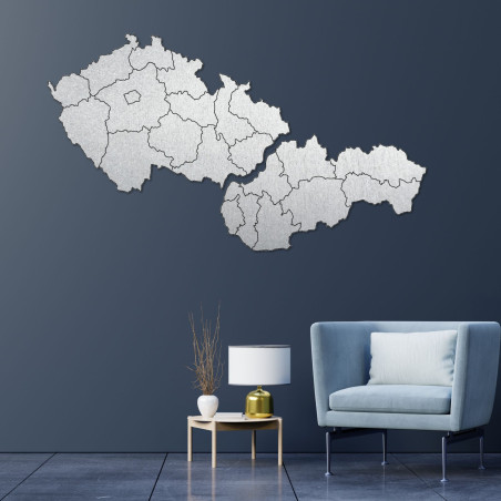 Wooden map of Slovakia and Czech Republic - PUZZLE