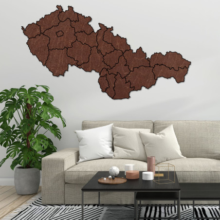 Wooden map of Slovakia and Czech Republic - PUZZLE