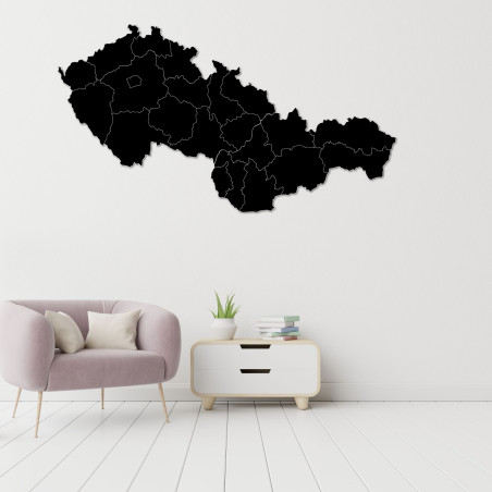 Wooden map of Slovakia and Czech Republic - PUZZLE