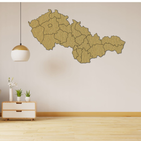 Wooden map of Slovakia and Czech Republic - PUZZLE