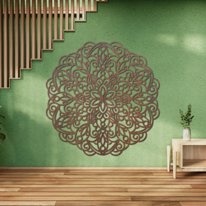 Large wooden mandala, wall painting - MELLANY 2