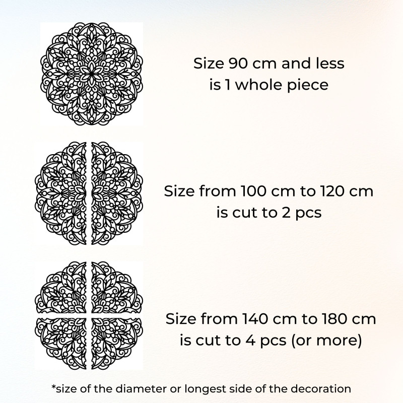 Large wooden mandala, wall painting - MELLANY