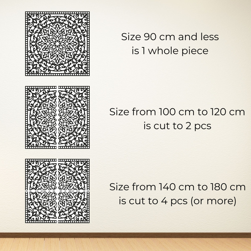 Wooden mandala for wall square - SYRRENA