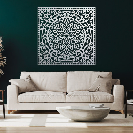 Wooden mandala for wall square - SYRRENA