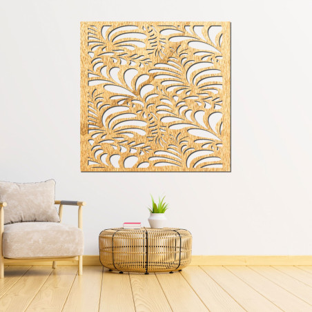 Carved wooden picture for wall - HERBA