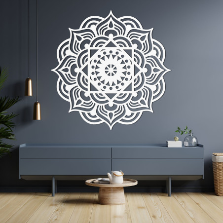 Wooden mandala on the wall as a painting - SYMMETRY