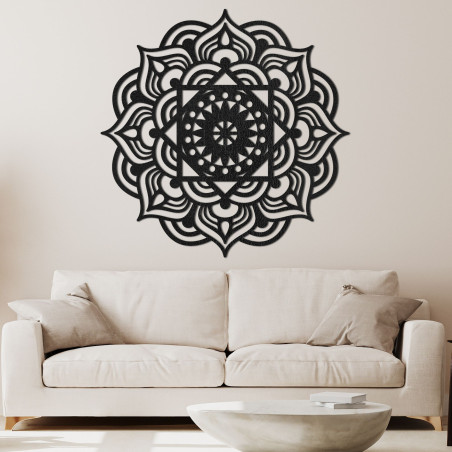 Wooden mandala on the wall as a painting - SYMMETRY