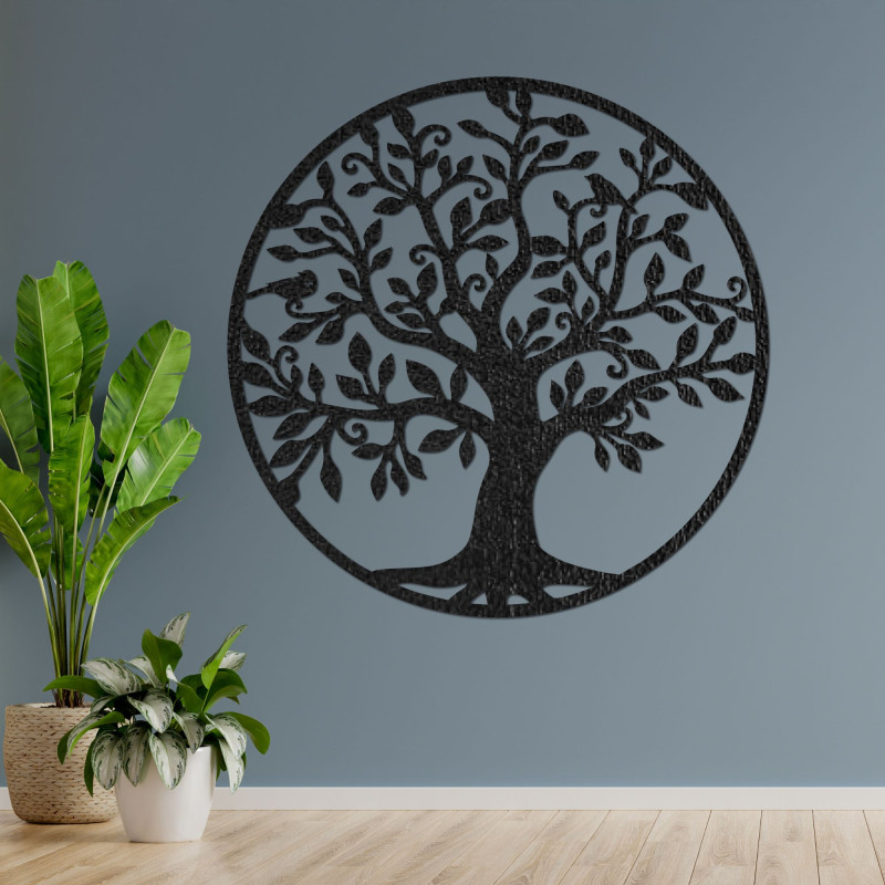 Wooden tree of life and harmony