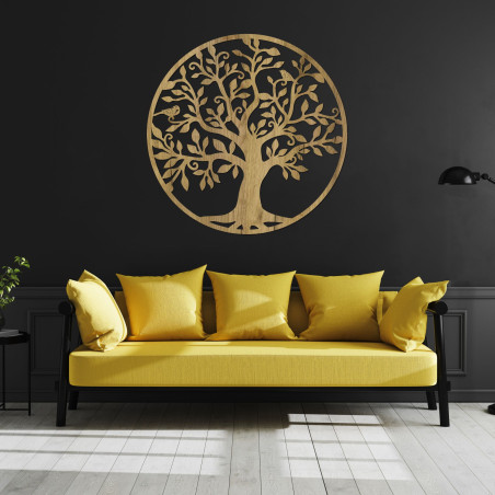 The symbolic tree of life in wooden design adds a touch of nature and spiritual balance to the home. The symbolic tree of life in wooden design adds a touch of nature and spiritual balance to the home.