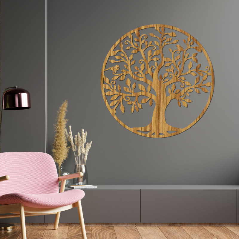 Wooden tree of life and harmony