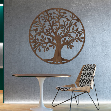 The symbolic tree of life in wooden design adds a touch of nature and spiritual balance to the home. The symbolic tree of life in wooden design adds a touch of nature and spiritual balance to the home.