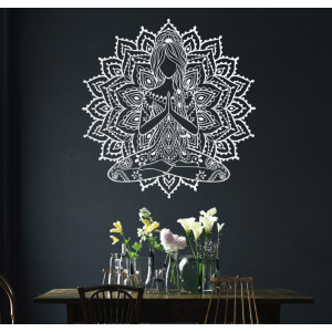 Wooden wall decoration mandala - NAMASTE 2