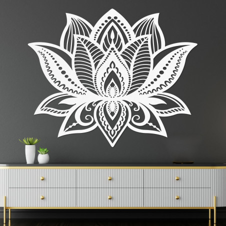Wooden wall painting lotus flower Wooden wall painting lotus flower