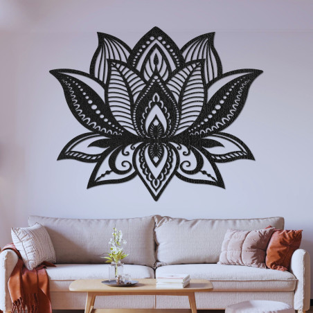 Wooden wall painting lotus flower Wooden wall painting lotus flower