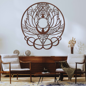 Carved wall painting sun flower - FLOS