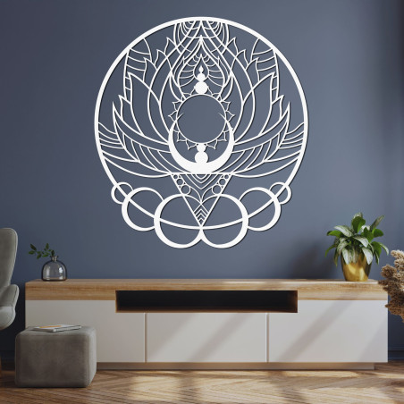 Wall Artifact – Carved Sun Flower, Natural and Original Design Wall Artifact – Carved Sun Flower, Natural and Original Design