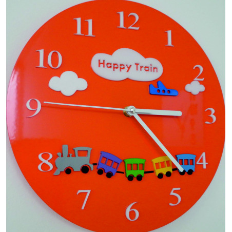 Modern wall clock made of plexiglass. Trendy clock on the wall as a gift. X-momo clocks. PMMA